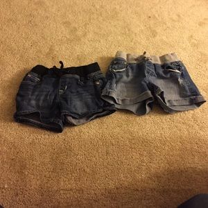 2 pairs of justice jeans shorts size 12 in girls