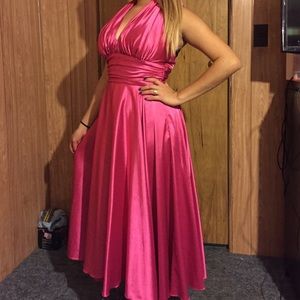 Silky Hot Pink Dress
