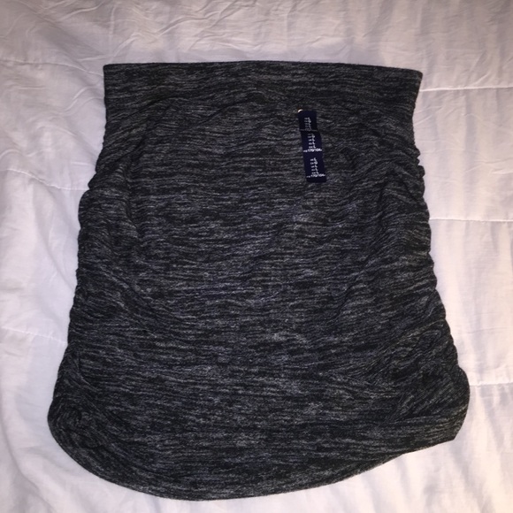 Gap jersey ruched skirt black/white, knit. L, NWT