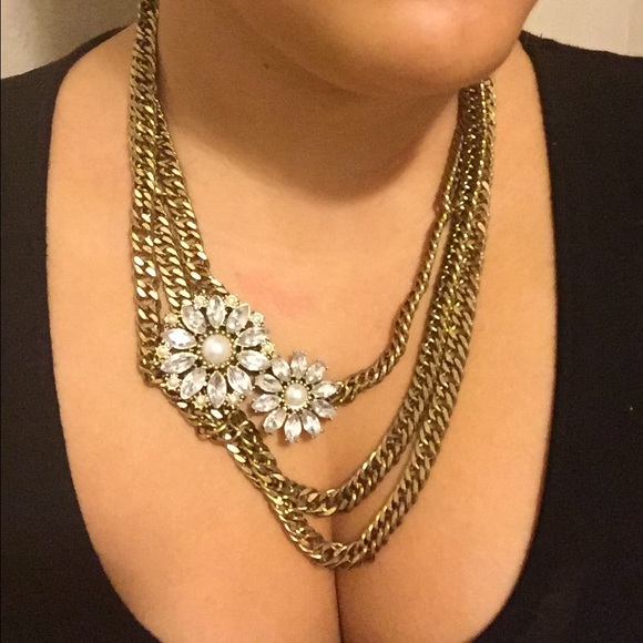 Gold statement necklace