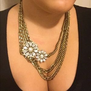 Gold statement necklace