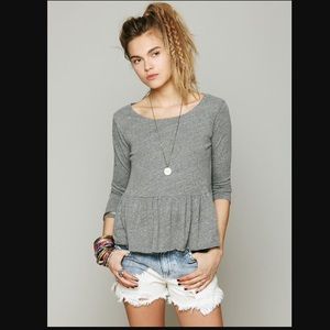 Free People We The Free Peplum Top