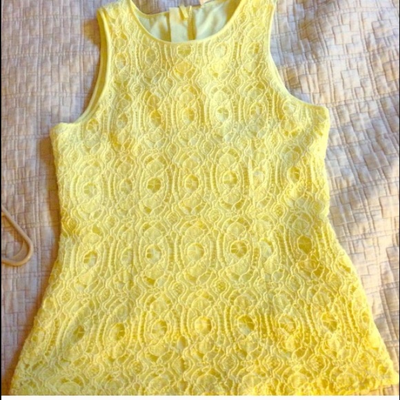 Banana Republic Tops - Banana Republic Yellow Lace Blouse