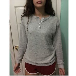 Brandy Melville Half-Button Up Sweater
