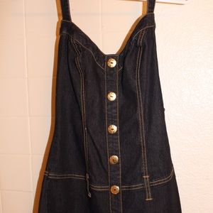 Bisou Bisou Dark Jean Romper