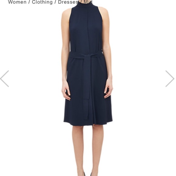 The Row Perla Shift Dress Navy Blue - Picture 2 of 4