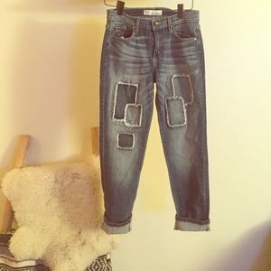 VINTAGE ESQUE PATCH DENIM