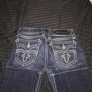 Rock revival dark wash jeans