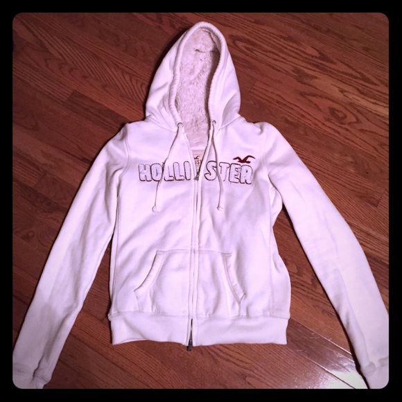 Women's Hollister Fur lined zip up Hoodie