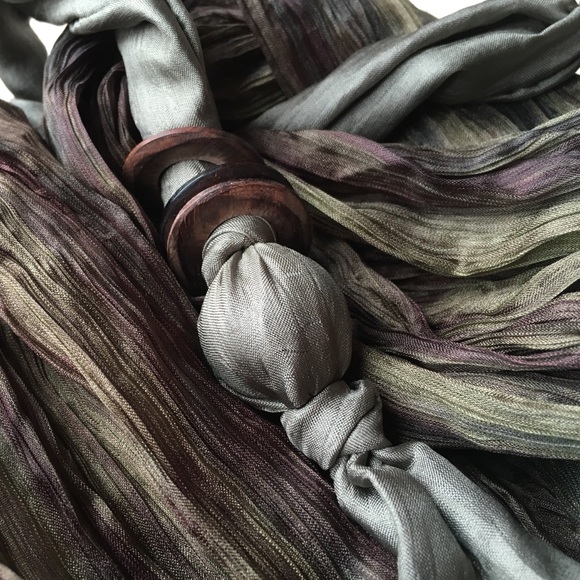 NEW Double Loop Beaded 100% Silk Eternity Scarf - Picture 4 of 4