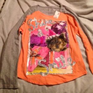 New with Tags Justice Yorkie Holiday Top