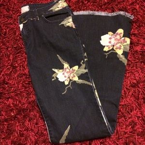 Free People Floral Bell Bottoms
