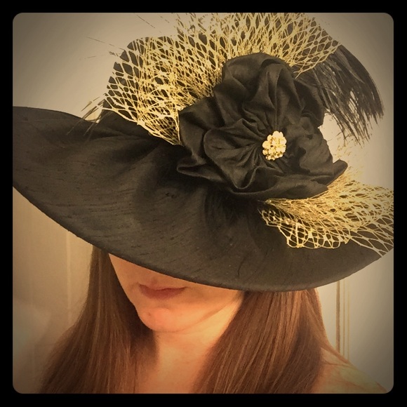 Derby hat. Lady Diane, custom made, 100% silk