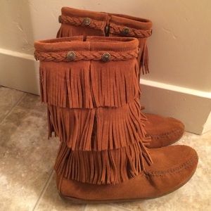 Minnetonka Fringe Boots