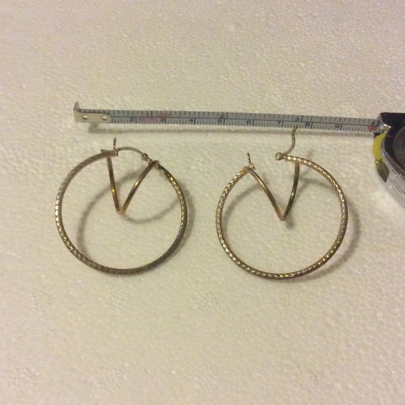 Silver & gold loop earrings