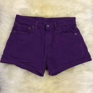 Urban Renewal Purple Jean Shorts