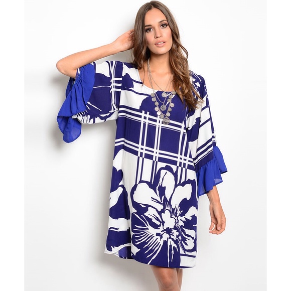 SALE || Retro Floral Patterned Dress - Picture 3 of 4