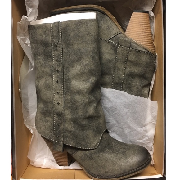 👢EUC/MIA/Mid calf Boots/Jeri/7.5M/Grey distressed - Picture 5 of 7