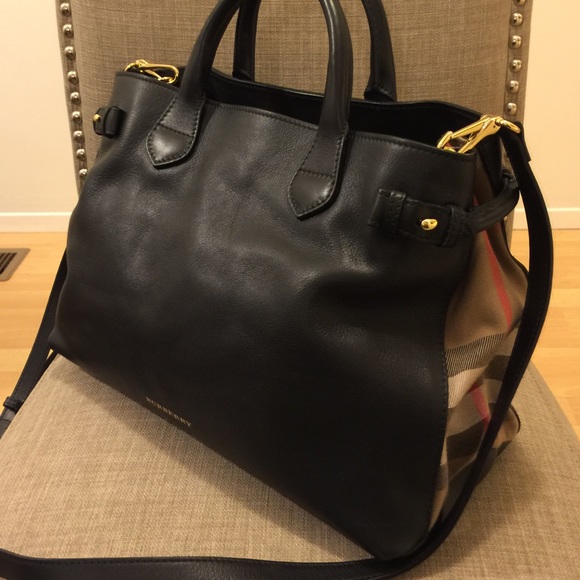 leather burberry handbags