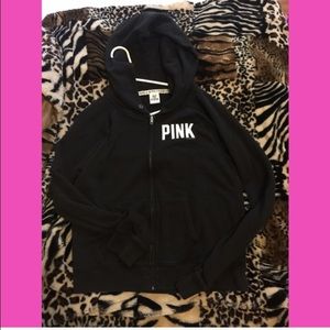 Victoria's Secret PINK black hoodie zip up