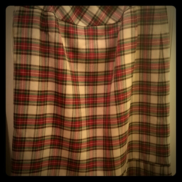 Pendleton Plaid Skirt with Pleated Hem Size 14