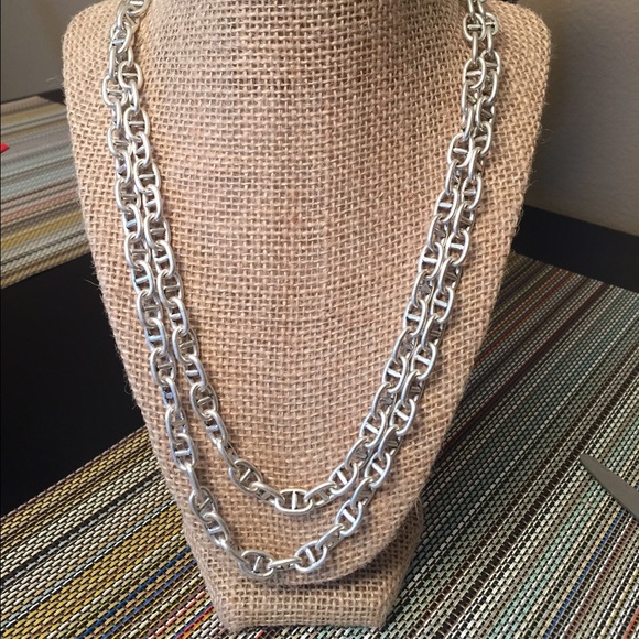 Stella & Dot silver versatile chain necklace