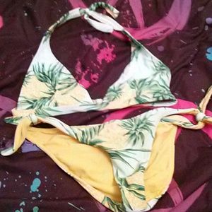 Pineapple paradise halter bikini