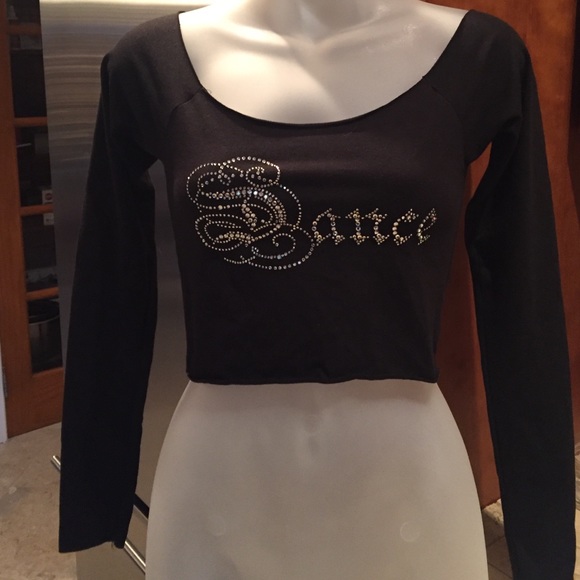 Rhinestone off the shoulder top- pinched back - Picture 1 of 4
