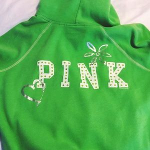 Victoria's Secret Pink hoodie with beaded logo