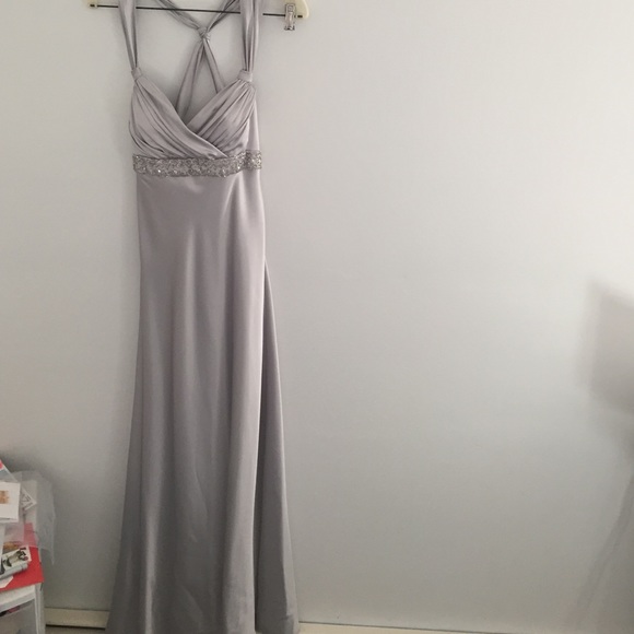 Silver prom dress