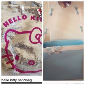 Hello kitty bag and light blue bag