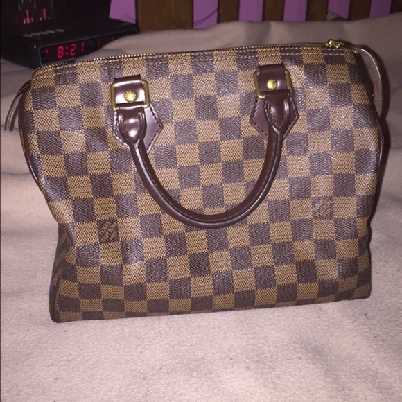 Authentic Louis Vuitton Damier Ebene Speedy 25