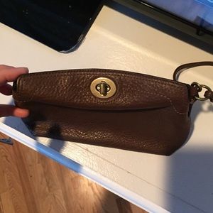 Brown coach wristlet