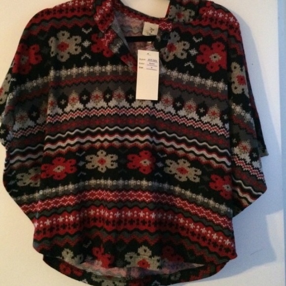 Patterned poncho