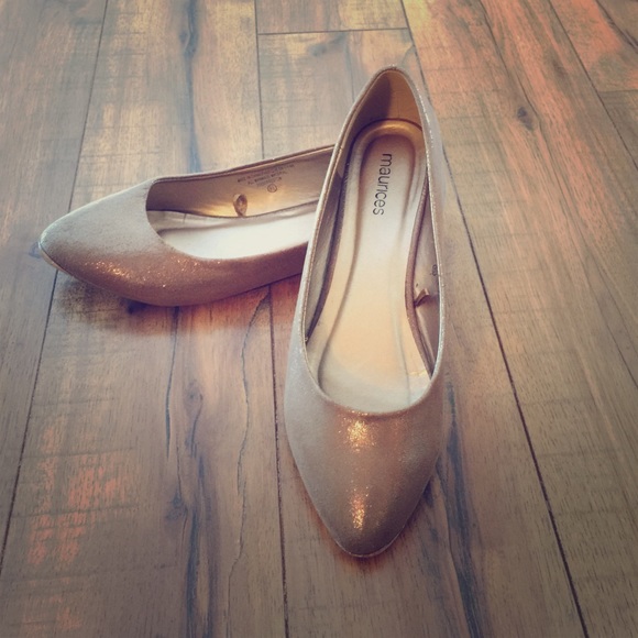 Gold Metallic flats