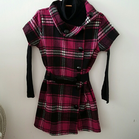 two pieces plaid dress