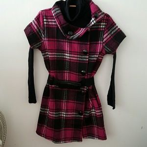 two pieces plaid dress