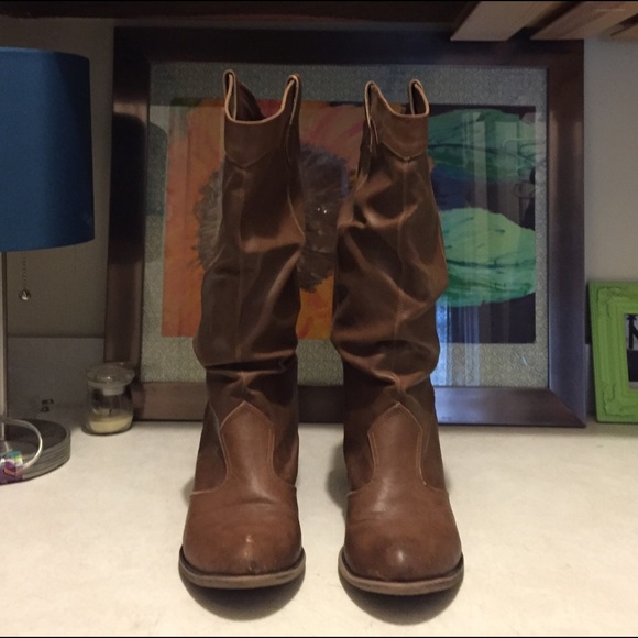 Brown Slouchy Cowgirl Boot