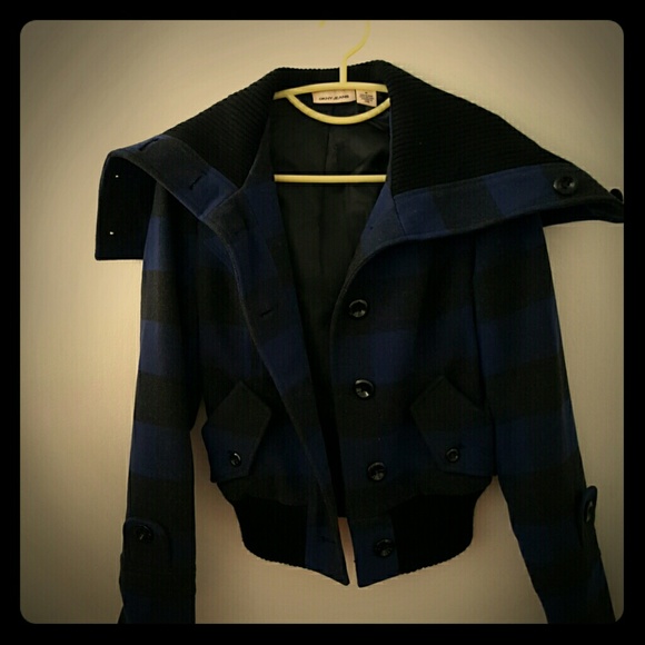wool Blend knit collar shot coat