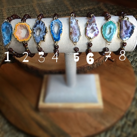 ❤️Back in stock!❤️ Druzy pendant bracelets! Boho - Picture 2 of 4