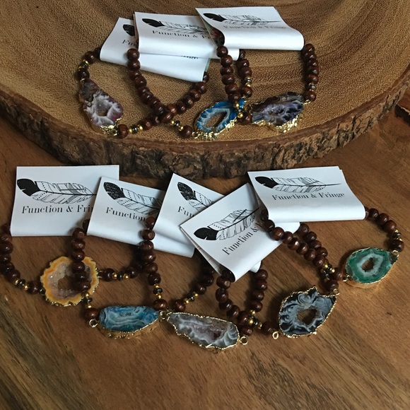 ❤️Back in stock!❤️ Druzy pendant bracelets! Boho - Picture 3 of 4