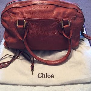 Chloe Paddington Bag with gold details.