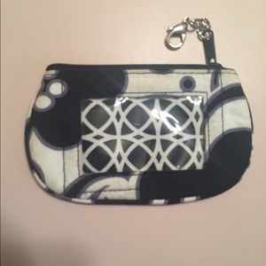 Vera Bradley clip zip ID wallet.