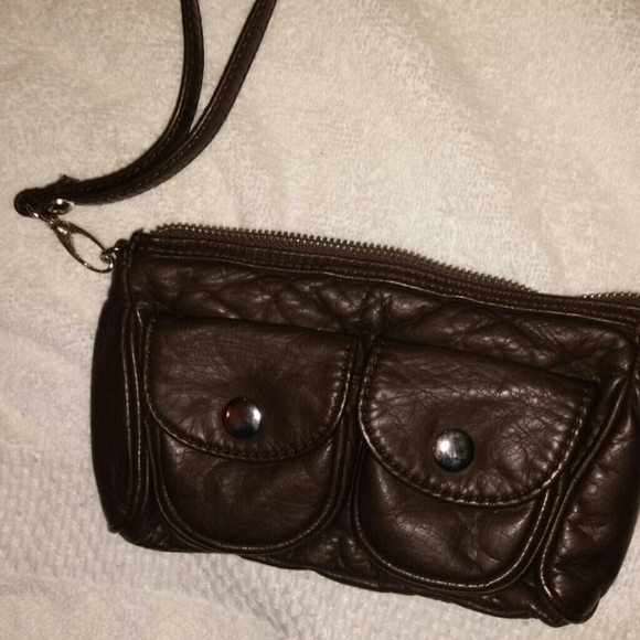 NEW Brown Wristlet with pockets