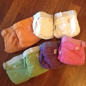 8 g-diapers (cloth diapers) sz small