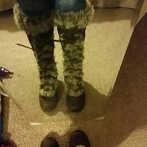 Paris blues fur boots brown