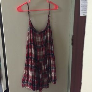Red plaid dress from tillys