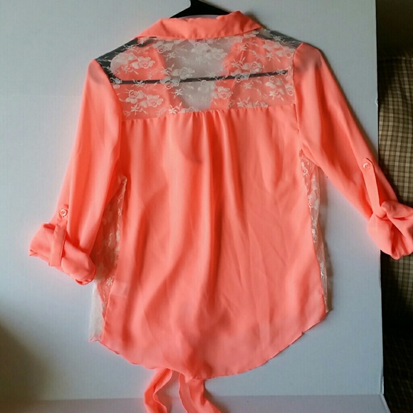 Lace Button up - Picture 2 of 3