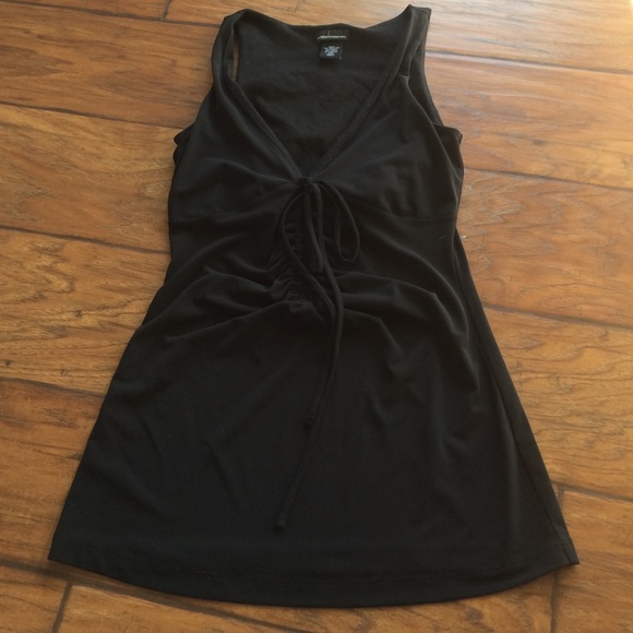 Moda International black stretch tank
