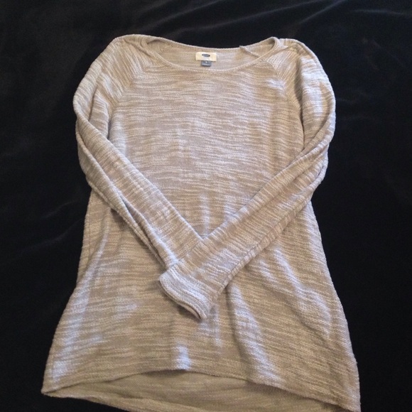 Gray and white cotton sweater